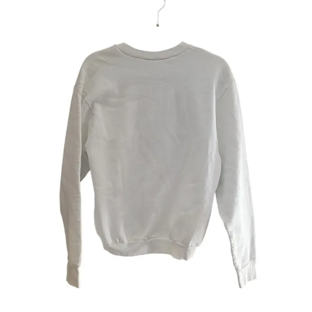 Vintage White Frog‎ Graphic Crew Neck Long Sleeve Sweatshirt Womans Size Small